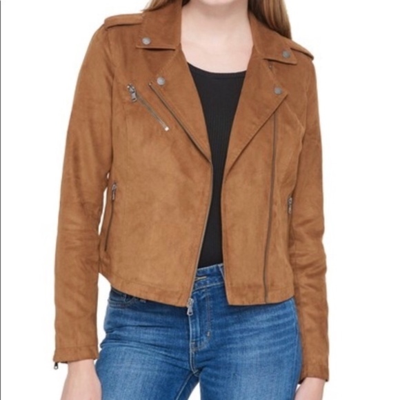 levi's faux suede moto jacket